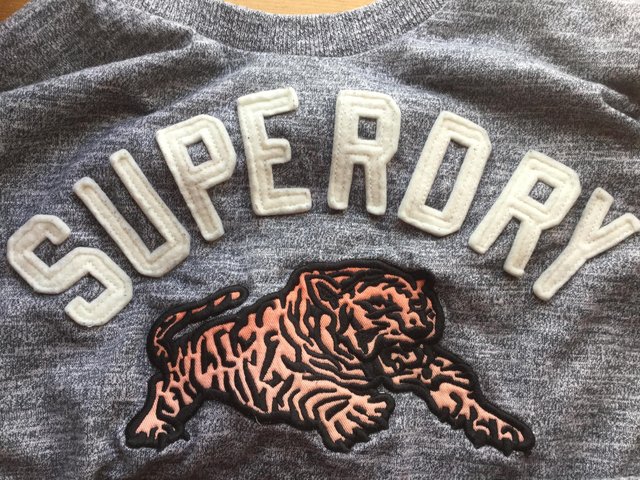 Image 7 of SUPERDRY Tigers Grey Marl T Shirt Sz M, 36-42” Bust/91-107cm