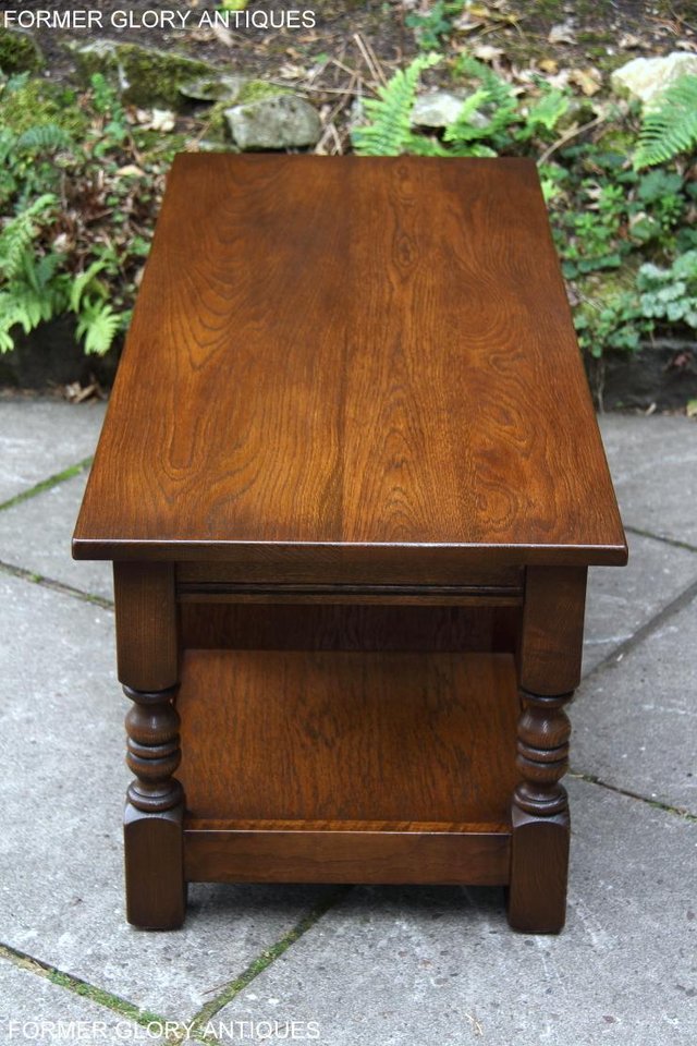 Image 60 of OLD CHARM LIGHT OAK LONG COFFEE WINE TABLE CABINET TV STAND