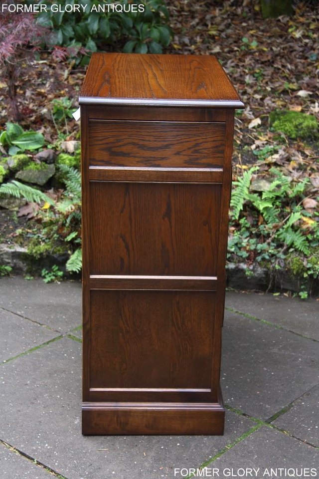 Image 54 of OLD CHARM LIGHT OAK TALL CHEST OF DRAWERS TV STAND SIDEBOARD