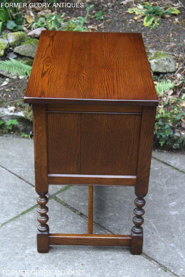 Image 47 of OLD CHARM LIGHT OAK WRITING TABLE LAPTOP STAND DESK DRAWERS