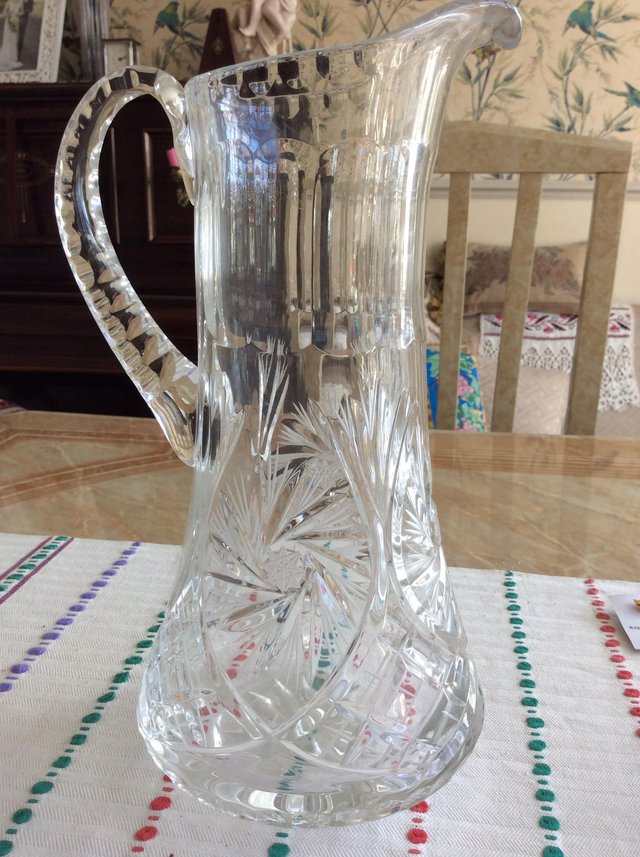 Preview of the first image of Extreme good quality crystal jug.