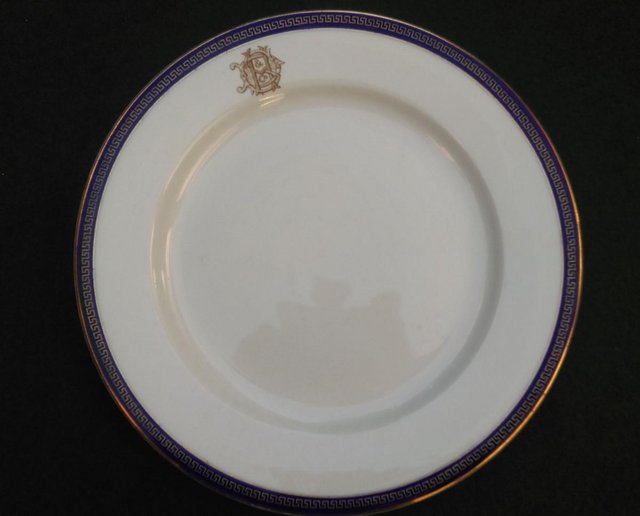 Preview of the first image of Very Rare Wedgwood 'Sample' Plate with an Ornate 'H'.