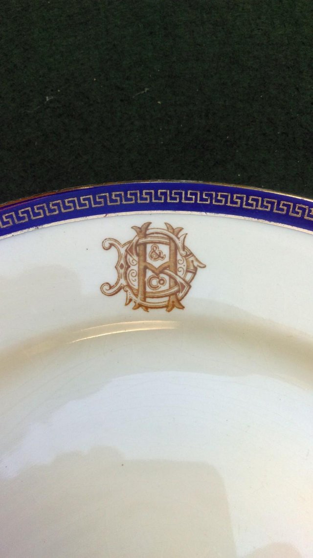 Image 3 of Very Rare Wedgwood 'Sample' Plate with an Ornate 'H'
