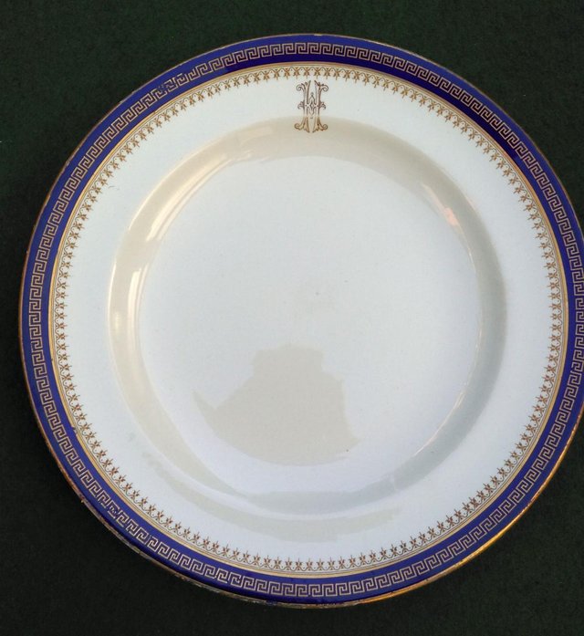 Preview of the first image of Rare Royal Worcester Vitreous 'Sample' Plate ornate 'H'.