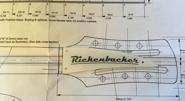 Image 3 of Rickenbacker style copy Truss Rod Cover. Used. Free post