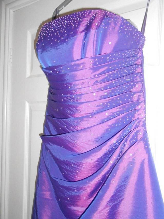 Preview of the first image of Purple Bridesmaid / High School Prom dress, UK 12.
