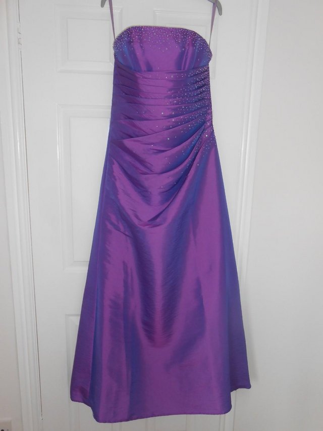 Image 2 of Purple Bridesmaid / High School Prom dress, UK 12