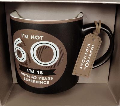 Image 2 of "Brand New" Happy 60th Birthday Mug - Boxed.  BX17