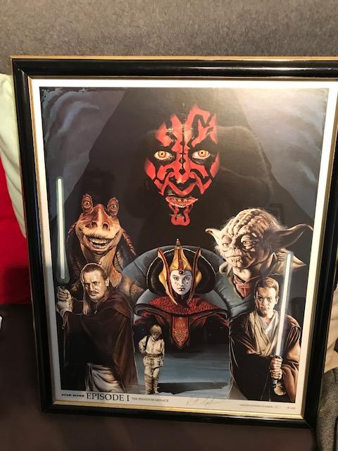 Preview of the first image of Authentic Limited Edition Star Wars Episode 1 Signed Print.
