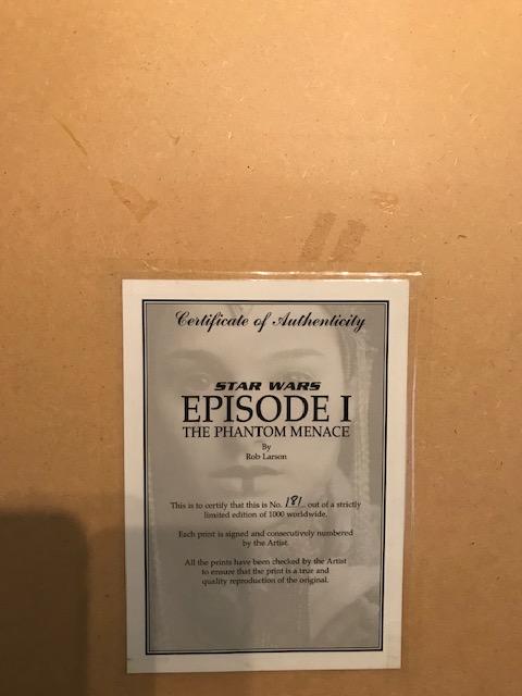 Image 2 of Authentic Limited Edition Star Wars Episode 1 Signed Print