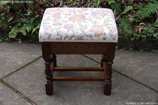 Image 6 of OLD CHARM LIGHT OAK DRESSING TABLE VANITY MIRROR STOOL STAND