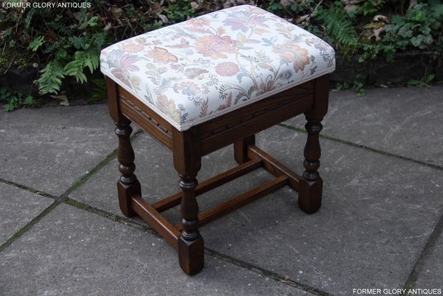 Image 41 of OLD CHARM LIGHT OAK DRESSING TABLE VANITY MIRROR STOOL STAND