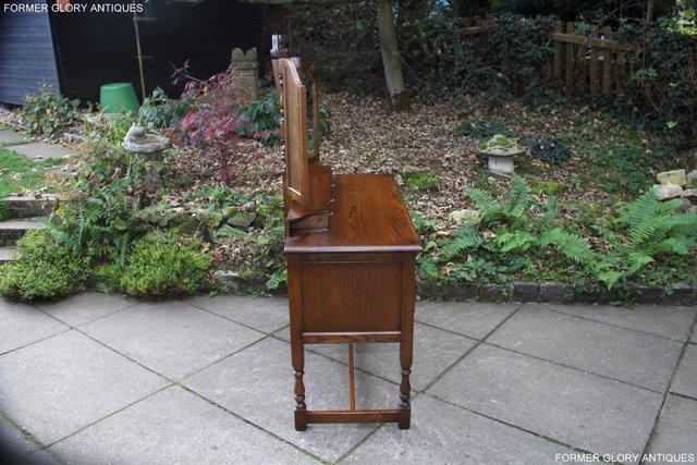 Image 69 of OLD CHARM LIGHT OAK DRESSING TABLE VANITY MIRROR STOOL STAND