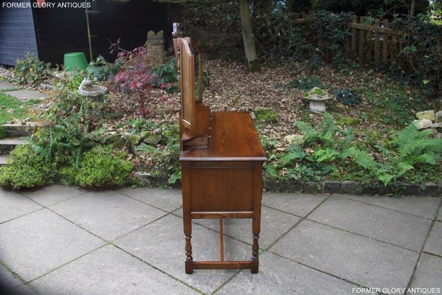 Image 80 of OLD CHARM LIGHT OAK DRESSING TABLE VANITY MIRROR STOOL STAND