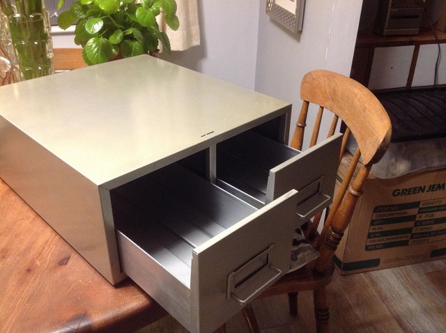 Preview of the first image of Original 1970's metal drawer cabinet - retro REDUCED TO £40.