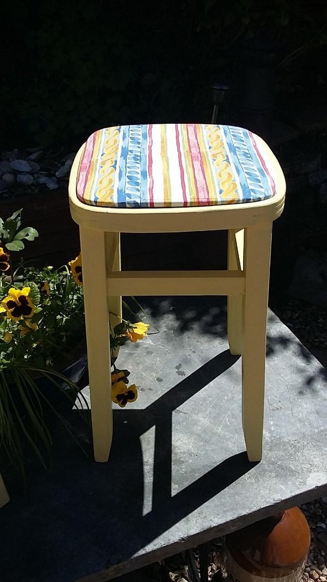 Preview of the first image of Pair of Colourful Retro Stools, Circa 50s / 60s.