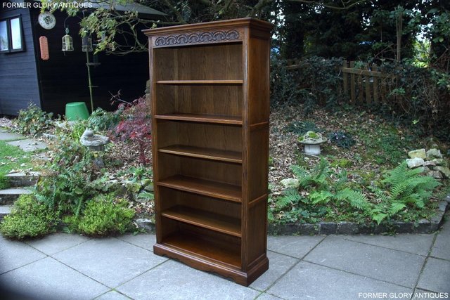 Preview of the first image of OLD CHARM LIGHT OAK BOOKCASE BOOKSHELVES CD DVD CABINET.