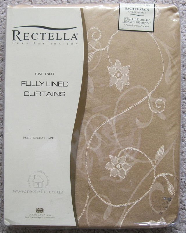 Preview of the first image of NEW Curtains by Rectella - 44 x 72 drop.