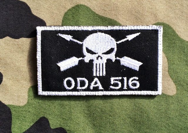 Preview of the first image of NEW US ARMY ODA 516 SPECIAL FORCES VELCRO PATCH BADGE DZ TRF.
