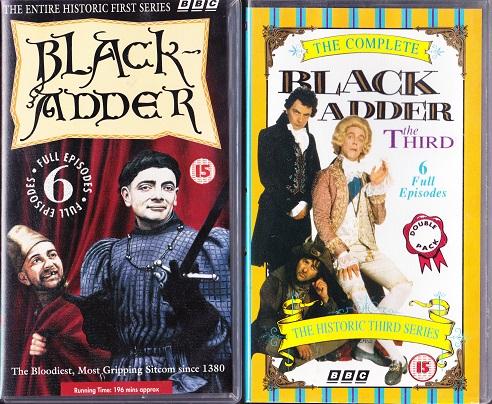 Image 2 of 3 sets of VHS tapes of Blackadder Series 1,3,4