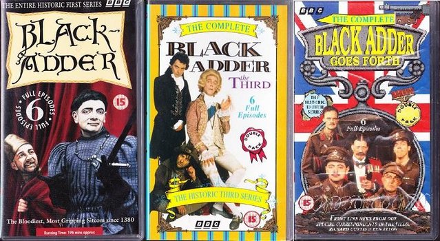 Image 3 of 3 sets of VHS tapes of Blackadder Series 1,3,4