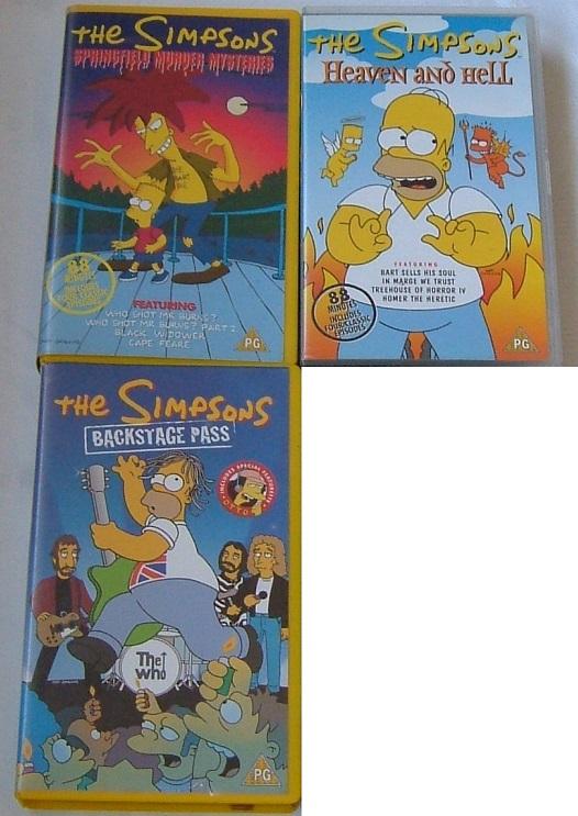 Preview of the first image of 3 Simpsons VHS Tapes.