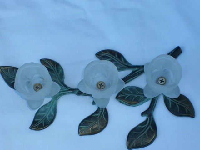 Image 3 of Branch Triple Candle Holder Verdigris Finish – NEW!