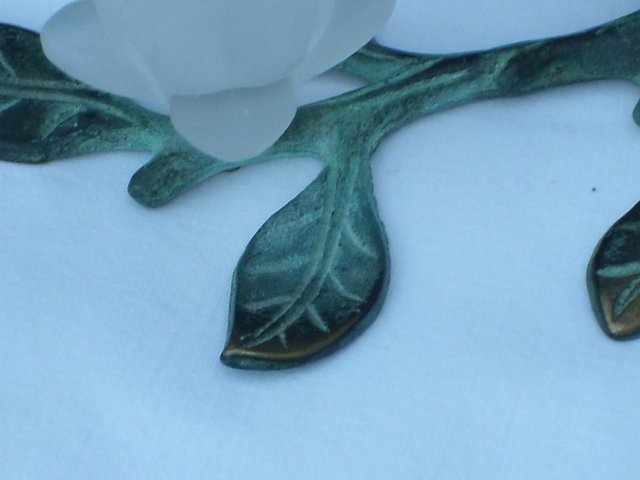 Image 4 of Branch Triple Candle Holder Verdigris Finish – NEW!
