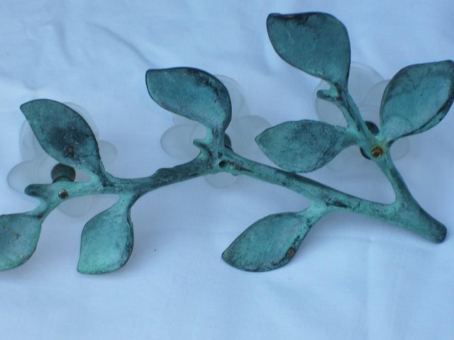 Image 5 of Branch Triple Candle Holder Verdigris Finish – NEW!