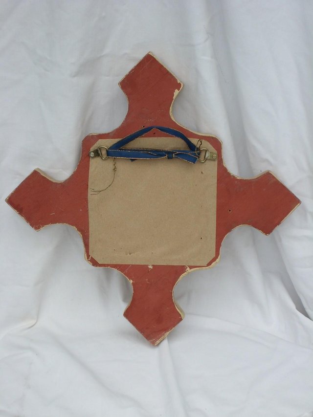 Image 5 of Gothic Cross Painted Wood Framed Mirror