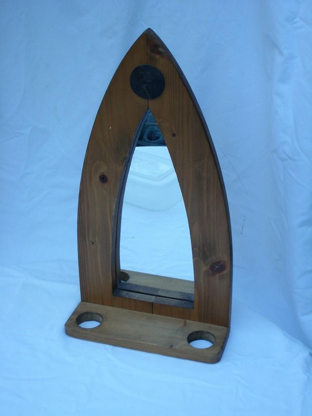Image 5 of Gothic Arch Style Wood Framed Mirror