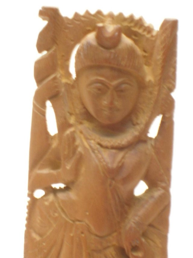Image 4 of Carved Wood Statue of Lakshmi - 15cm
