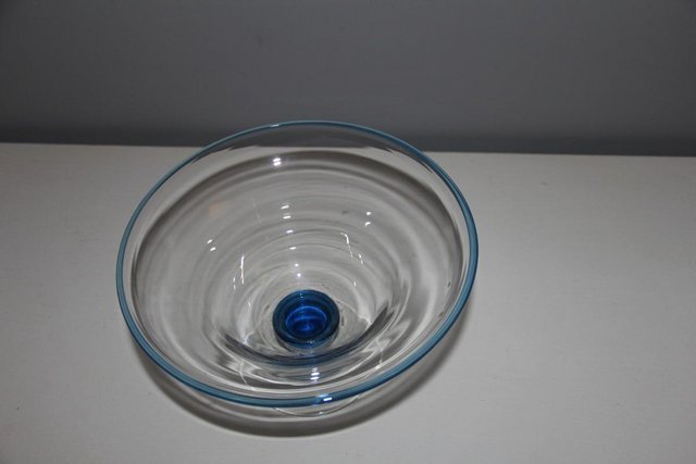 Image 5 of Adrian Sankey Artisan Blue & White Glass Fruit Bowl