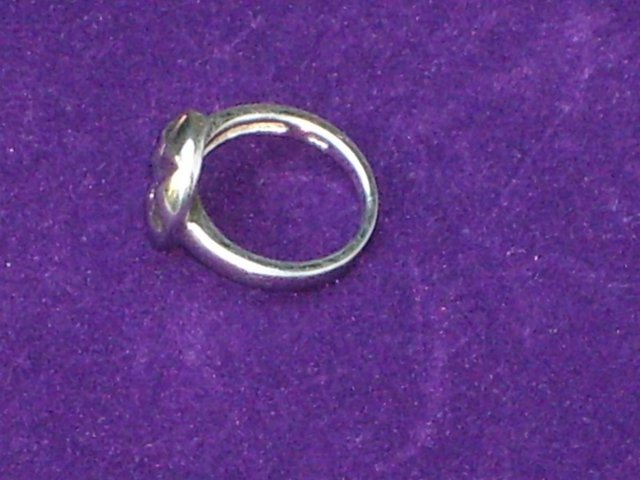 Image 5 of 925 Sterling Silver Button Ring