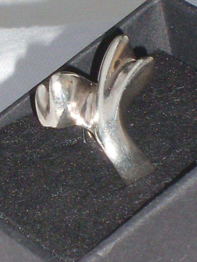 Image 4 of Chunky 925 Sterling Silver Splash Ring