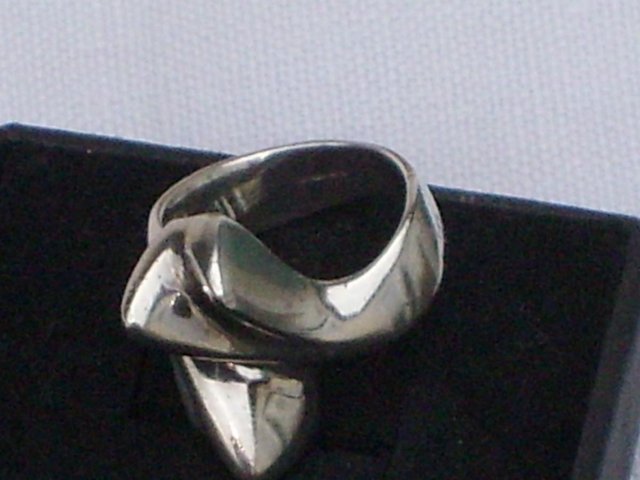 Image 5 of Chunky 925 Sterling Silver Splash Ring