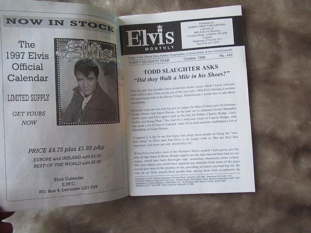 Image 2 of ELVIS Monthly October 1996 Magazine
