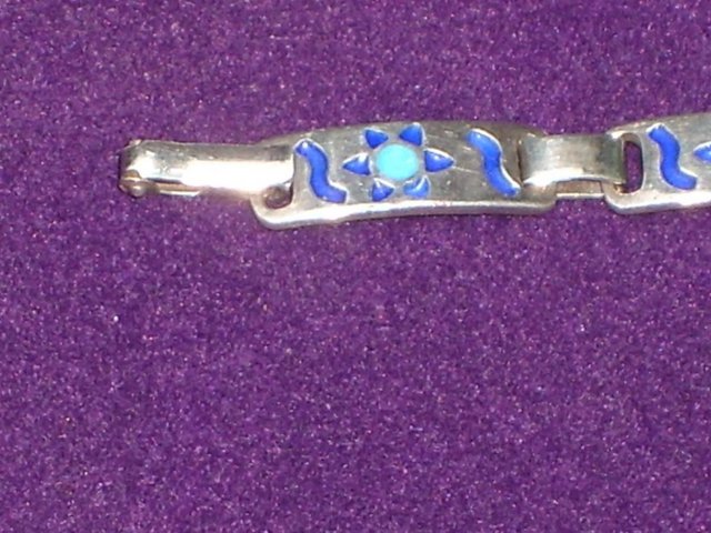 Image 2 of 925 Sterling Silver Bracelet With Enamelling