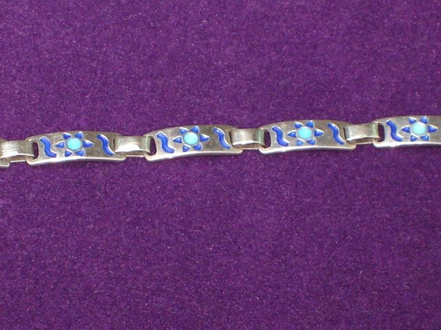 Image 3 of 925 Sterling Silver Bracelet With Enamelling