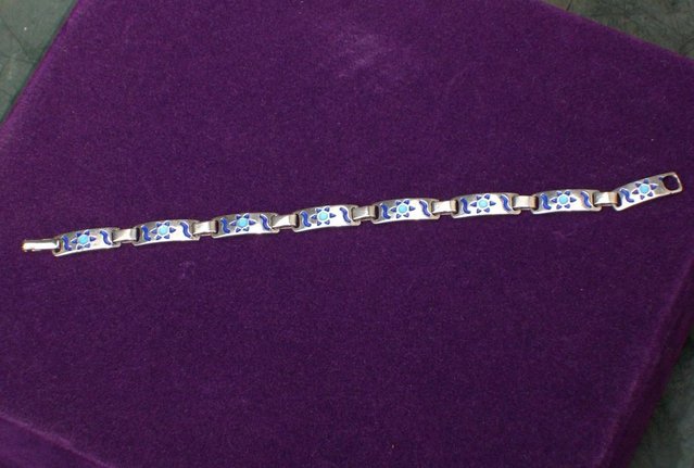 Image 4 of 925 Sterling Silver Bracelet With Enamelling