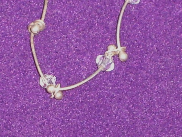 Image 4 of 925 Sterling Silver Wire & Bead Bracelet