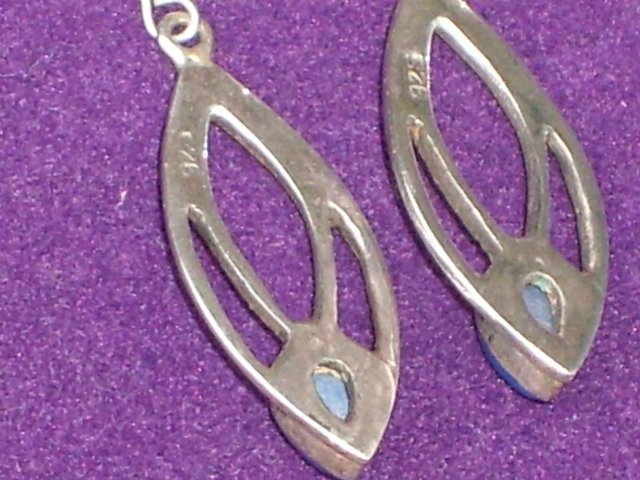 Image 4 of 925 Sterling Silver Lapis Lazuli Earrings