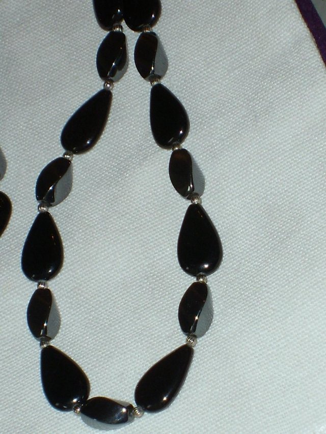 Image 4 of Mid Length Hematite Necklace NEW