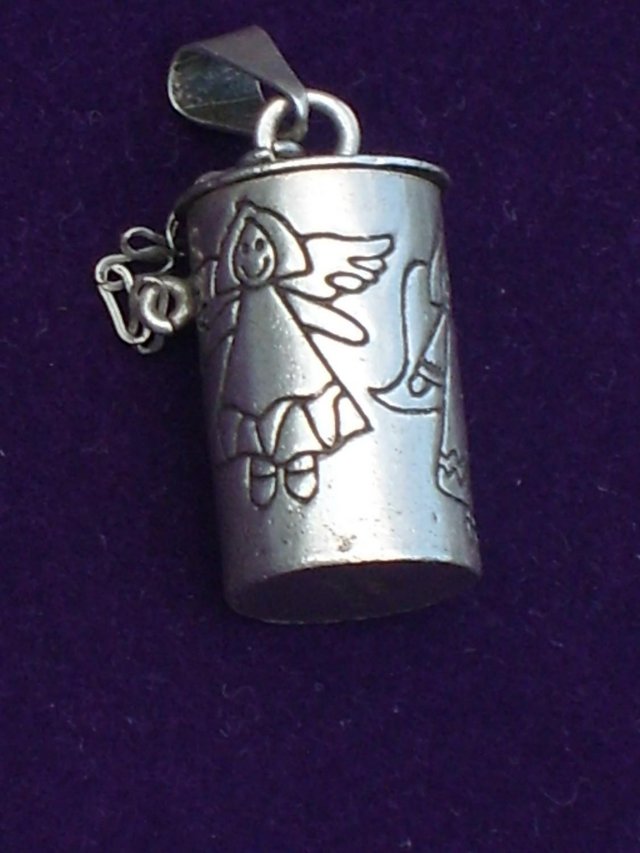 Image 3 of 925 Sterling Silver Cute Angel Wishes Pendant