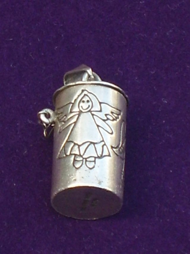 Image 4 of 925 Sterling Silver Cute Angel Wishes Pendant
