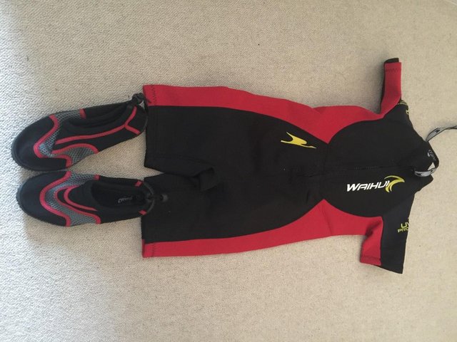 Image 2 of wet suit and shoes
