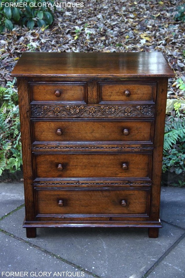 Image 9 of TITCHMARSH AND GOODWIN OAK CHEST OF DRAWERS STAND SIDEBOARD