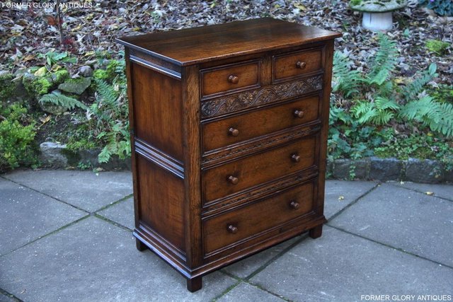 Image 11 of TITCHMARSH AND GOODWIN OAK CHEST OF DRAWERS STAND SIDEBOARD