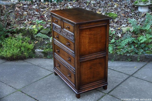 Image 17 of TITCHMARSH AND GOODWIN OAK CHEST OF DRAWERS STAND SIDEBOARD
