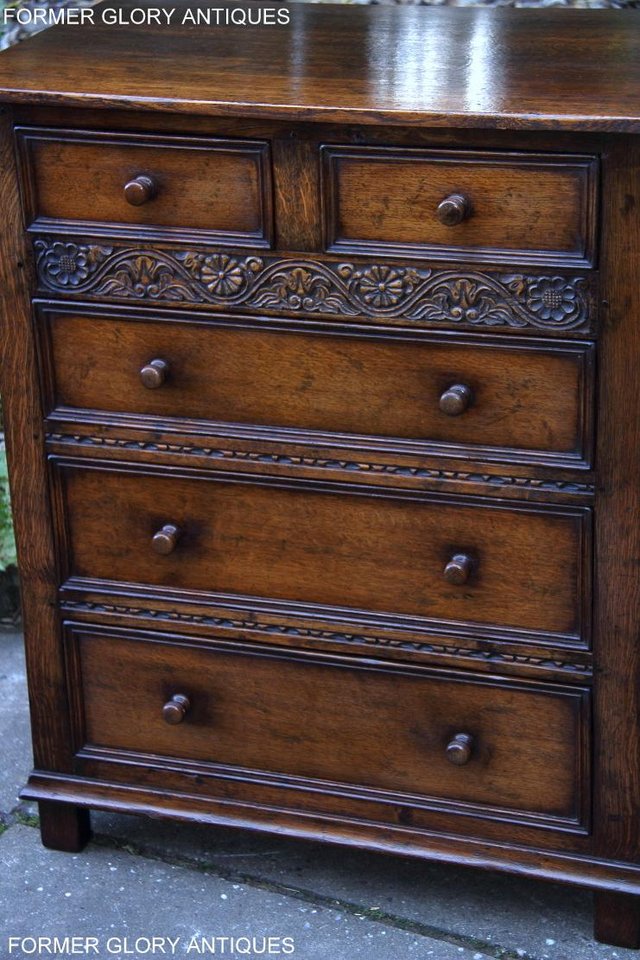 Image 18 of TITCHMARSH AND GOODWIN OAK CHEST OF DRAWERS STAND SIDEBOARD